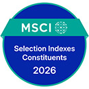 Constituent of the MSCI Global Sustainability Index, WORLD ESG LEADERS