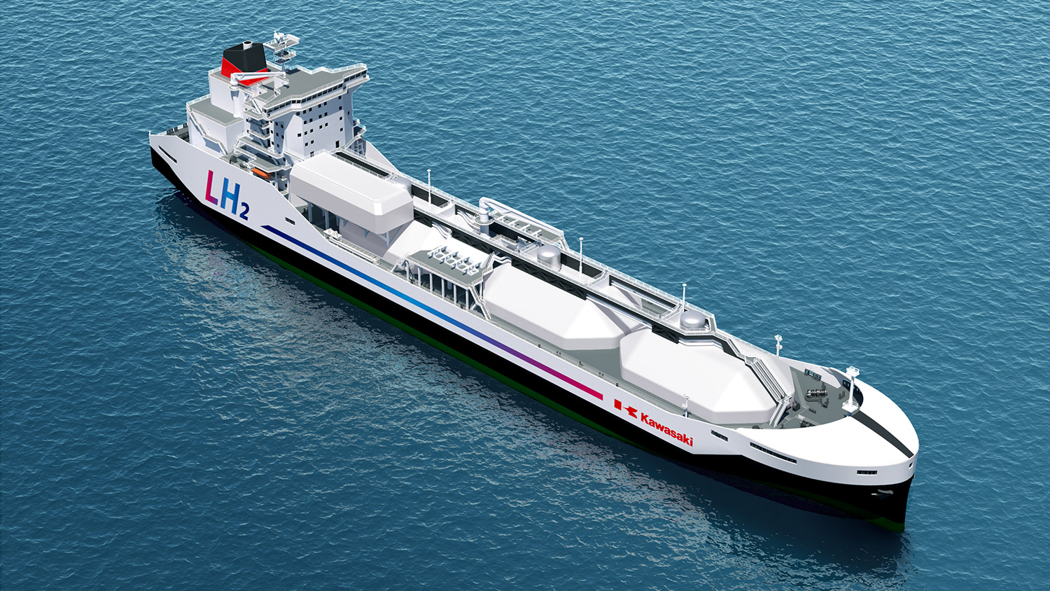 4万立方メートル型液化水素運搬船(イメージ提供:川崎重工業株式会社)