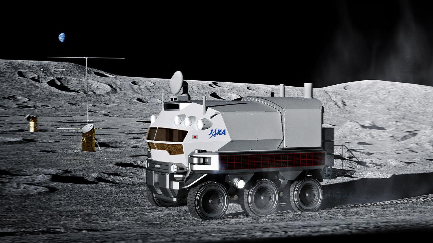 Conceptual drawing of the manned pressurized rover ©JAXA/TOYOTA