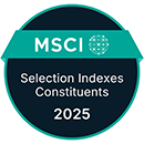 Constituent of the MSCI Global Sustainability Index, WORLD ESG LEADERS