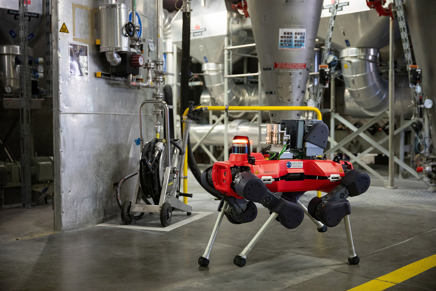 ANYmal robot undertaking gas leak detection in the field